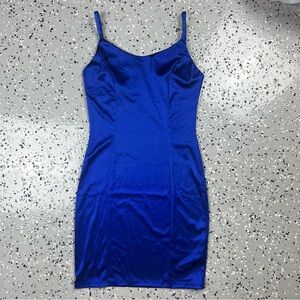 Iris Royal Blue Satin Camisole mini dress medium